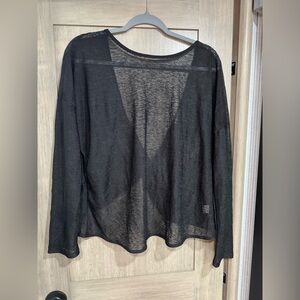 Black sheer swim coverup